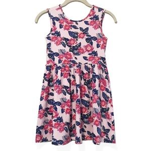 Girls Flower Print Dress 9/10 - NWOT